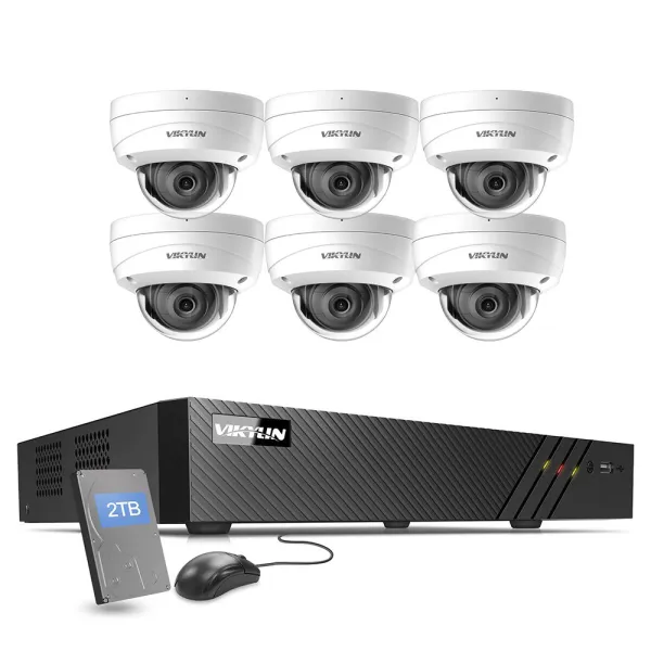 6CH 8MP 4k POE Hd NVR Kit H.265 IP security Camera System Audio CCTV Security  Surveillance System