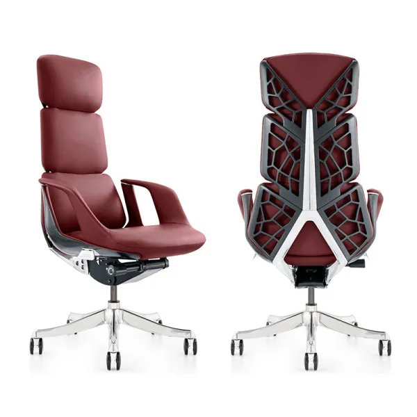 Luxury High End Metal Genuine Leather Office Chair for Executives