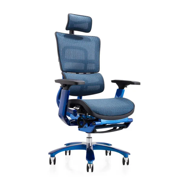 JNS-809L High Quality Blue Sport Racing Ergonomic Gaming Chair with Foot Rest