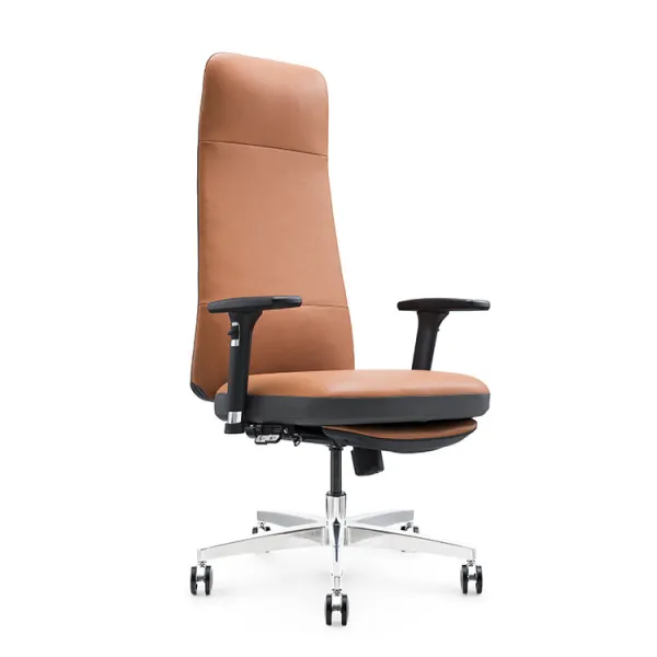 Home office modern  full leather chair with adjustable footrest