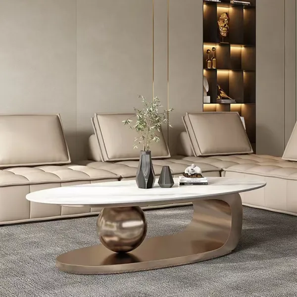 Modern Design Sintered Stone Coffee Table Set Living Room Center Coffee Table