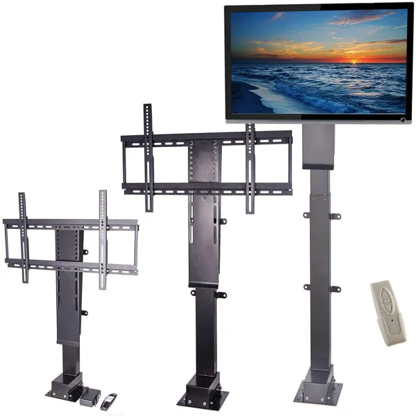 Motorized TV Lift 32"-70" TV Lift Mount Auto Lifting Adjustable Height with Remote Controller