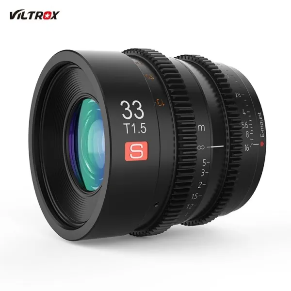 VILTROX S 33mm T1.5 Manual Focus Lens Camera Filmmaking Lens APS-C Large Apeture E-Mount for Sony E-Mount Mirrorless Cameras