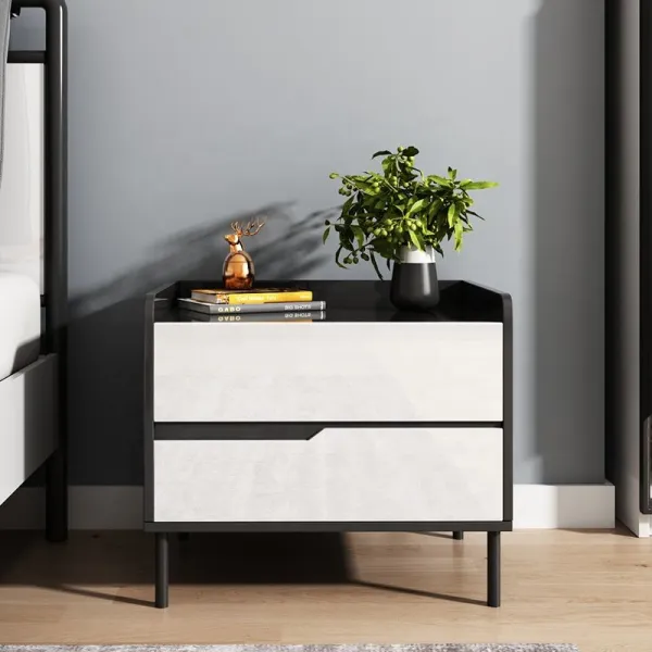 Customized Bedroom Cabinet Storage Furniture Modern Minimalistic Night Stand Bedside Table