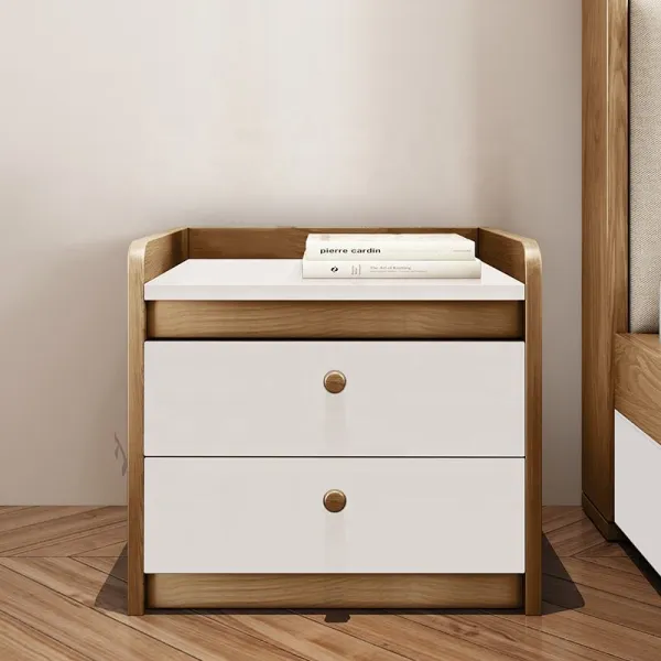 Classical Style Small Cabinet Storage Drawers White Bedroom Furniture Modern Bed Wood Night Stand