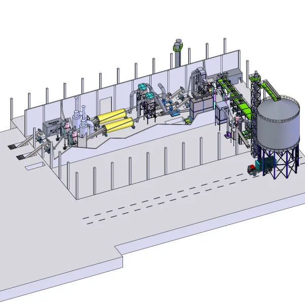 Full automatic Industrial factory price CE Certificated complete wood pellet production line