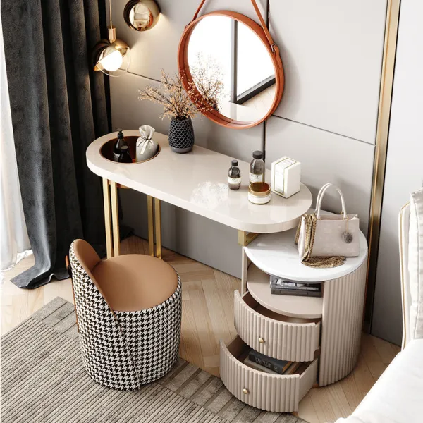 Furniture MDF Top Storage  Mirror Makeup Modern Vanity Dressing Dresser Table