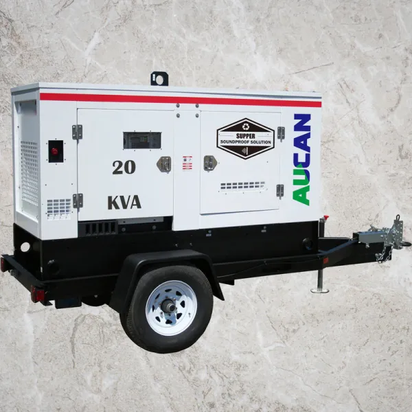 20kva Deutz or Ricardo Diesel mobile generator set for Industrial business supper silent type trailer genset