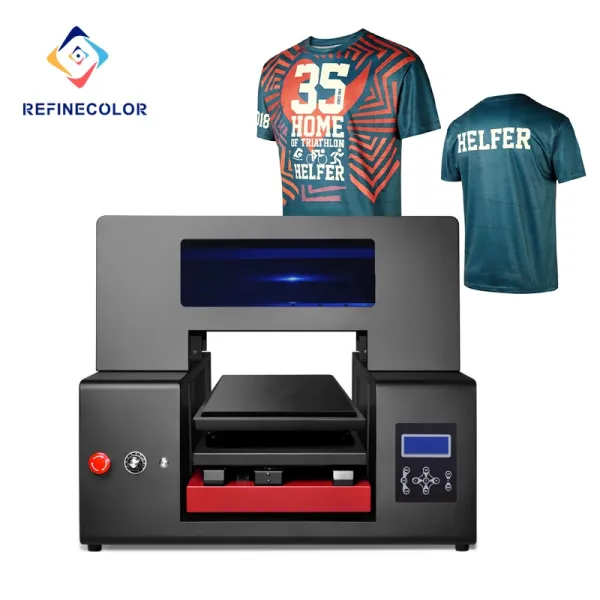 Automatic Tshirt A3 DTG Printer 12 Color Ink Channels Textile Printing Machine