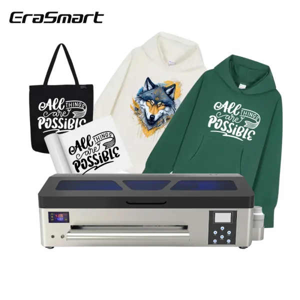 EraSmart A3 Color White Toner XP600 Printhead Tshirt Impresoras T Shirt DTF Printer Printing Machine For Small Business T-shirt