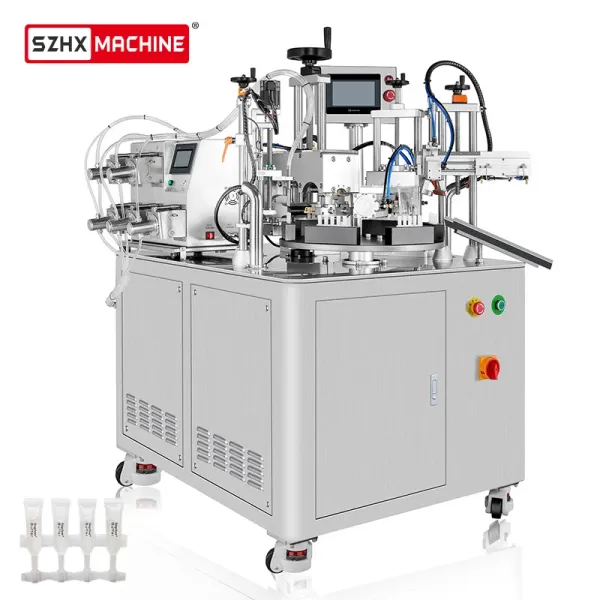 Vial strip tube essence filling and sealing machine disposable hair mask precise ceramic pump filling machinery