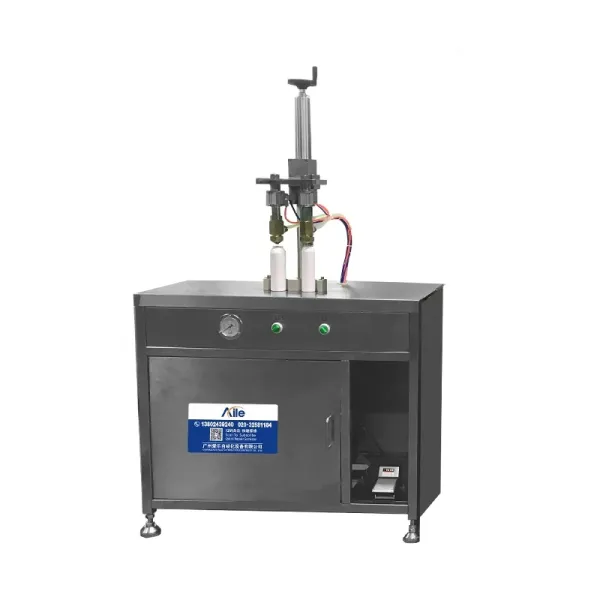 Semi Automatic 2 heads Air Cleaner Spray Liquid Filling Machine