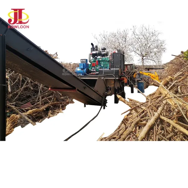 "High Capacity Fully Automatic Industrial Wood Chipper: 20 Tons Per Hour"