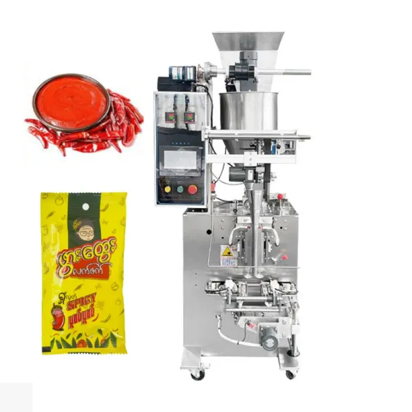 4 Side Seal Bag Vertical Liquid Automatic Packing Machine Ketchup Honey Stick Oil Sachet Packing Machine