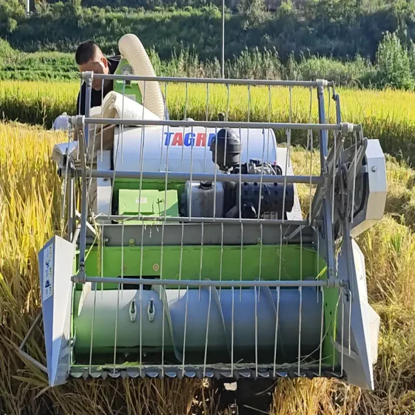 Easy Manual Operation Mini Rice Combine Harvester