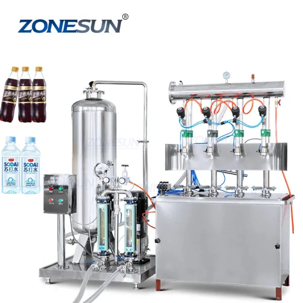 ZONESUN ZS-CF4 Semi-automatic 4 Heads Isobar Filling Machine: