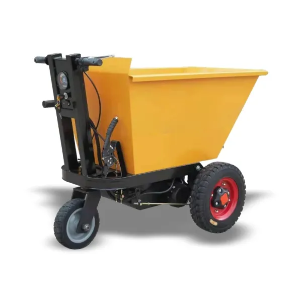 Small-scale engineering electric tricycle wheel barrow