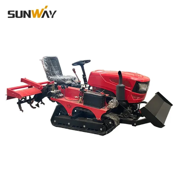 35hp Small Rotovator Roto Tiller Rotary Cultivator Tracked Mini Crawler Tractor for Garden / Farm