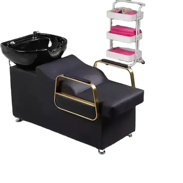 Hair Wash Salon furniture Custom Furniture Shampoo Bed Washing Shampoo Chair With Bowl