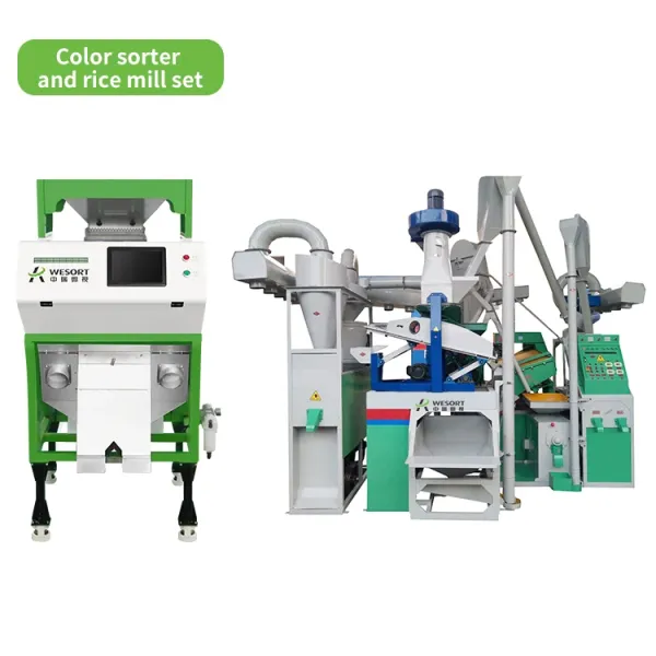 Wesort Rice Color Sorter &amp; Mini Rice Milling Machine Plant: