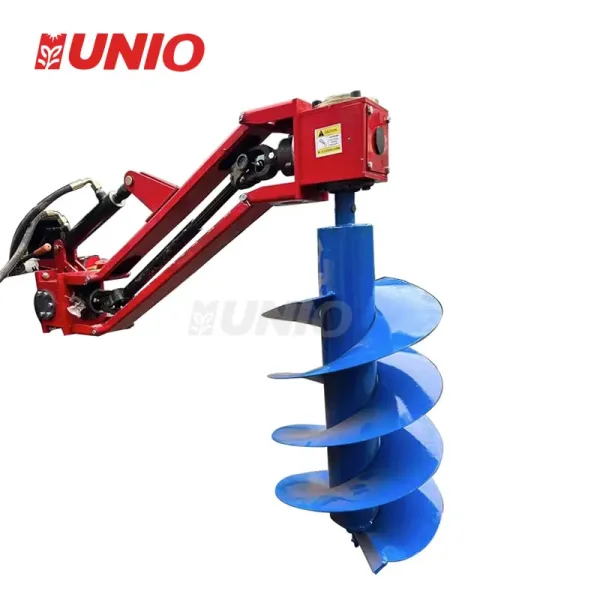 Mounted earth auger post hole hydraulic post hole digger