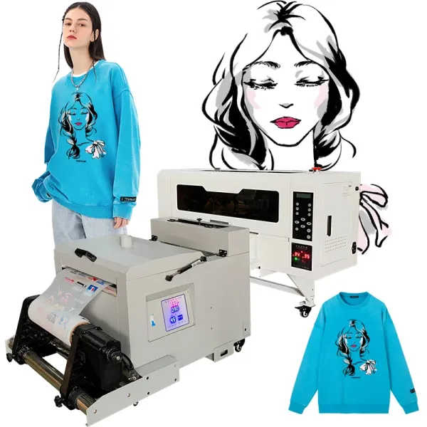 Dual Heads XP600 Inkjet DTF Printer Tshirt Printing Machine