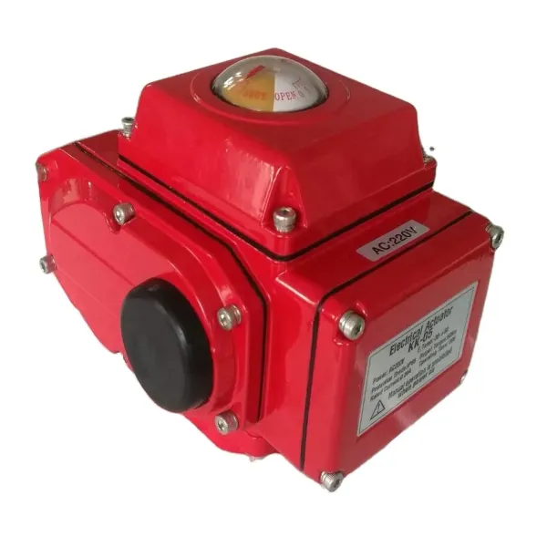 SMART RED COLOR ON-OFF TYPE ROTARY ELECTRICAL ACTUATOR