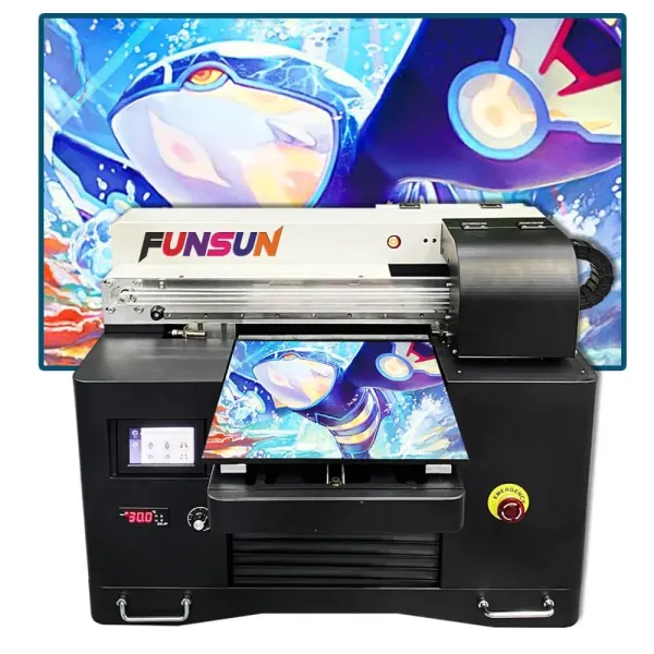 Funsun UV Flatbed Printer Digital UV Led Printing Machine for Glass