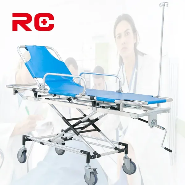 Medical Equipment Patient Transfer Adjustable Emergency Ambulance Rescue Stretcher Bed