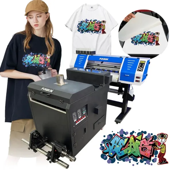 Funsun FS-600 DTF PET Film 60cm Printer DTF Printer Machine Impresora DTF with Double DX6 Heads