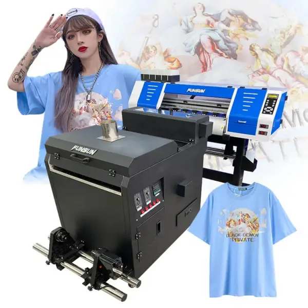 Funsun Advanced FS-600 DTF PET Film Printer Impresora Canvas Bag Tshirt Garment 60cm DTF Printer Machine for Any Fabric