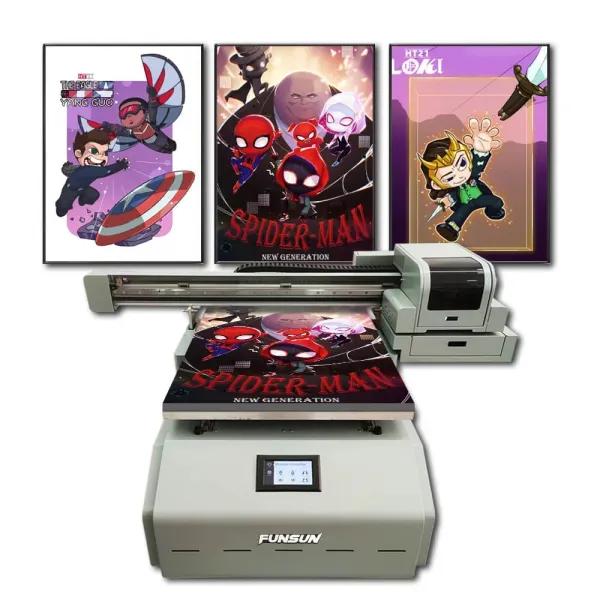Funsun A1 UV Printer Inkjet Flatbed UV Led Printing Machine 9060 Varnish Digital Flatbed DTF UV Printer