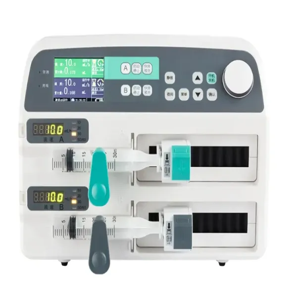 Medical Equipment Automatic Syringe Pump Infusion Double Channel Syringe Pump