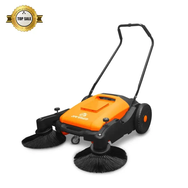 Single brush multi function compact manual automatic walk behind floor scrubber drier cleaning machine