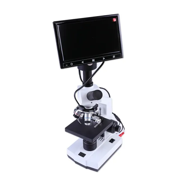 Heating constant temperature microscope with 9 inch screen animal &amp; veterinary microscope veterinary instrument