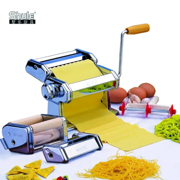 Manual Pasta Making Machine Set (4 in 1) Includes Spaghetti, Fettucini, Ravioli, Lasagnette