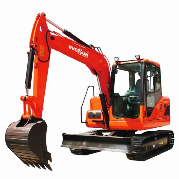 EVERUN ERE80 Heavy Equipment Hydraulic Grapple Bucket Crawler Digging Machine 8 Ton Mini Excavator