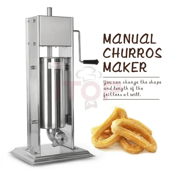 Manual 5L Churros Machine: Commercial Donut Maker with Waffle and Sausage Options