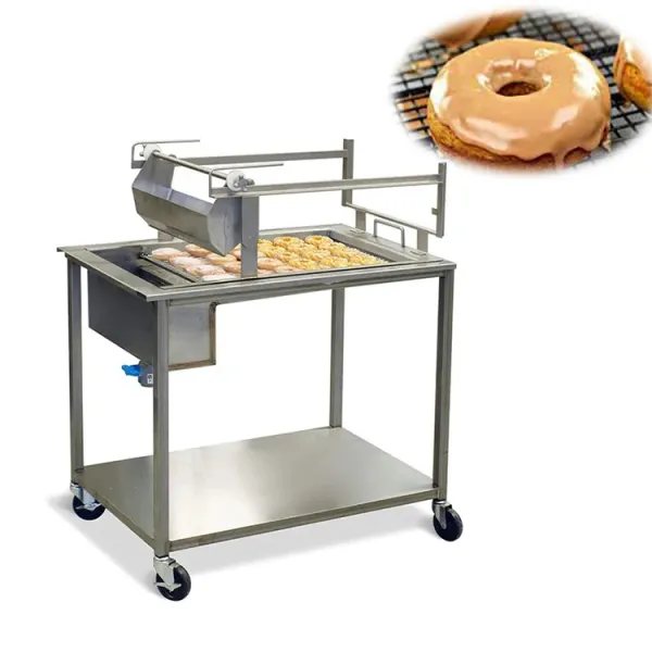 Efficient Commercial Donut Glazing and Oiling Machine