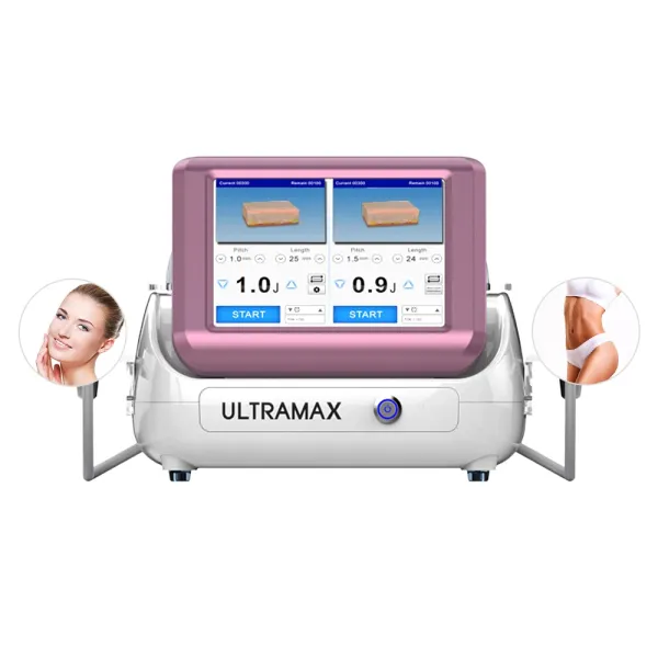 Portable pink dual-system hif 7d facial y corporal face lifting hif 7d facial and body machine