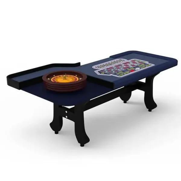 High Quality 22inch Roulette Wheel Poker Table With Solid Wood H Legs