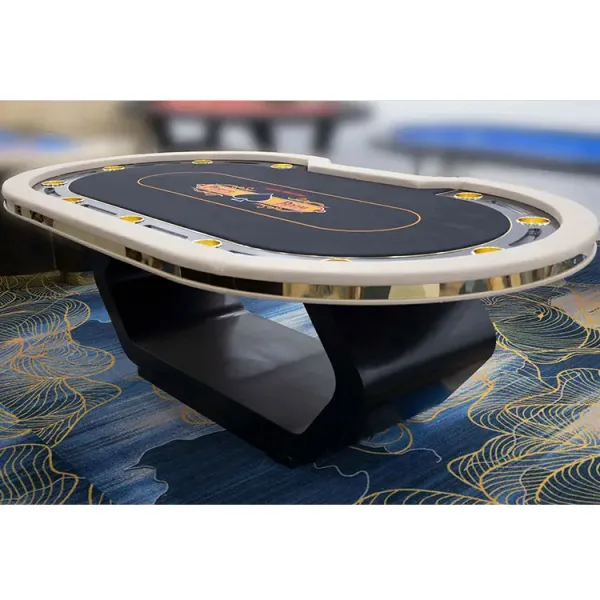 New Deluxe High-Quality Texas Poker Table: Customizable Multi-Color Design for Casino Ambiance