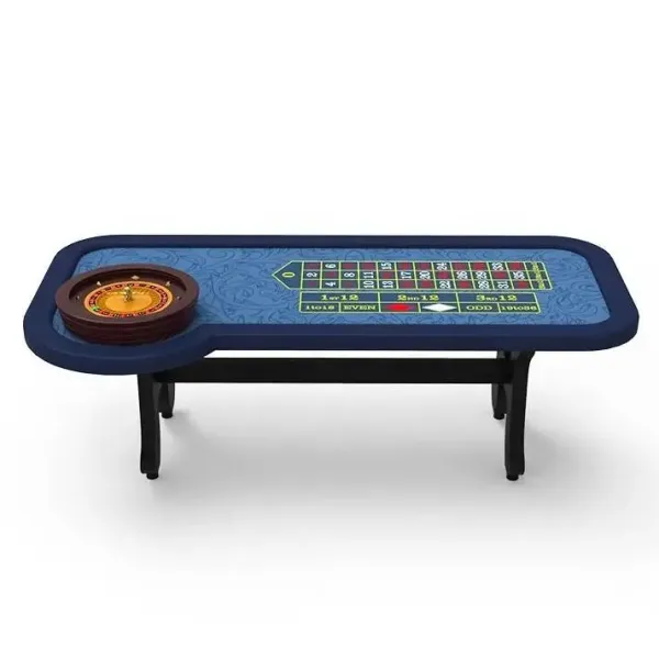 YH 215cm Royal Blue Solid Wood Poker Table