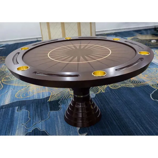 Round Shaped Triangle Legs Texas Poker Table
