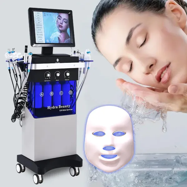 2024 Hydrofacial Face Lift Skin Test Crystal Hydra Solution Massager Aqua Peeling Micro Dermabrasion Tip Hydro Facials Machine