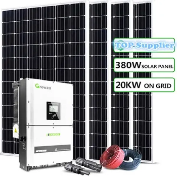 5kW Solar System with Battery Backup: Inverter 5kW On-Grid, 5000W Grid-Tied Solar Power System for Home: 10kW, 15kW, 20kW