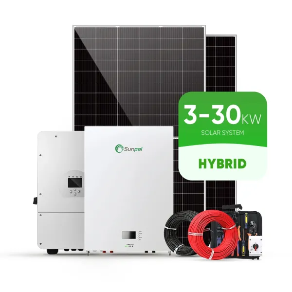 Complete Hybrid Solar Energy System 3 Phase 5Kw 8Kw 10Kw 48V On Off Grid Hybrid Solar Panel Power System For Home