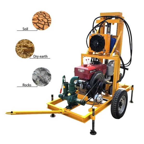 Portable Small Water Well Drilling Rig 200m Borehole Drilling