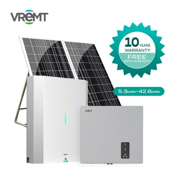 VREMT 5.3kWh-42.6kWh Optional Capacity Solar System For House With Lithium Ion Storage Batteries For Energy Storage System