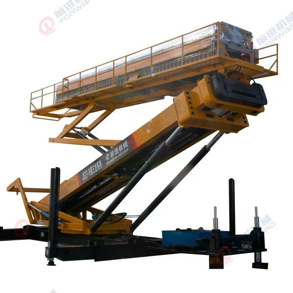 Heavy Duty 7 Ton Roofing Sheet Making Machine Hydraulic Boom Lift Arm Lift Platform For Transport